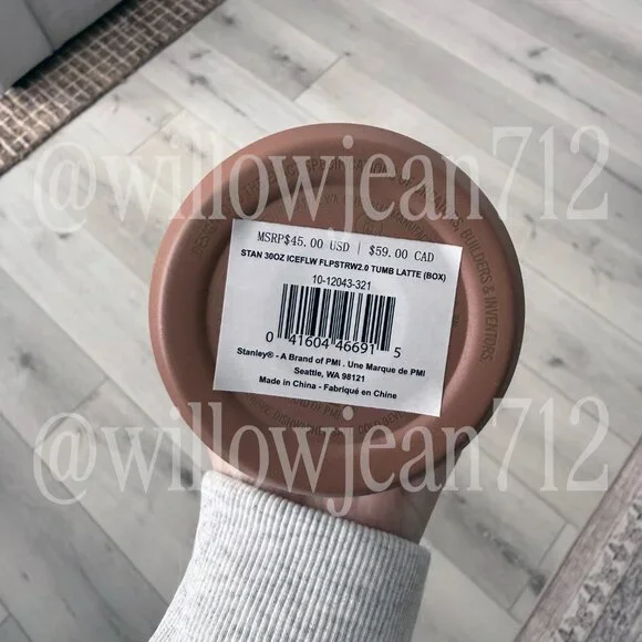 Latte Stanley 30 Oz. IceFlow Tumbler with Flip Straw - Picture 4 of 4